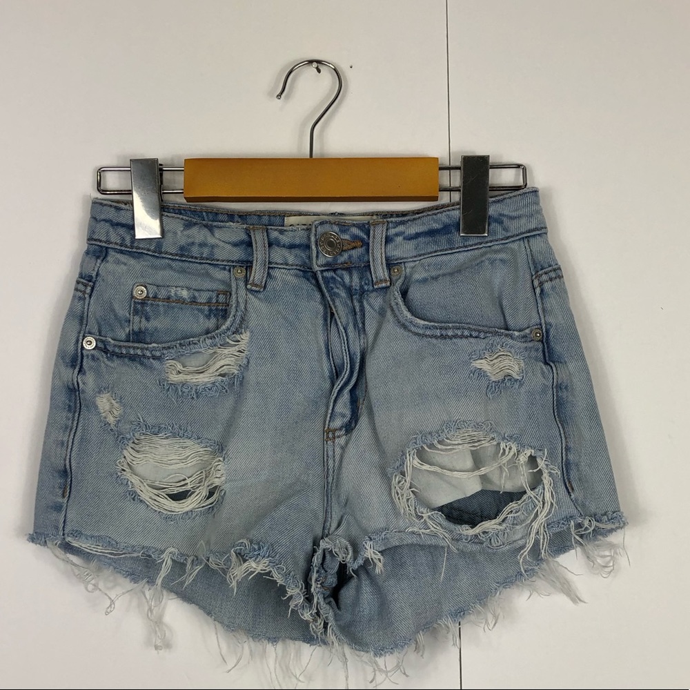 Garage Distressed High Waisted Festival Short Sz 0